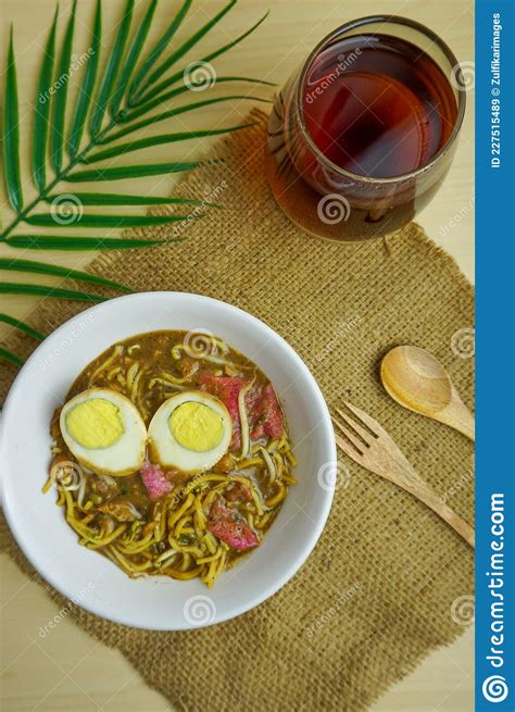Special Boiled Noodles Or Mie Rebus From Medan With Yellow Noodles Egg And Sweet And Savory
