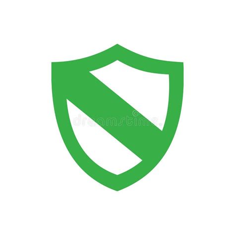 Green Protection Shield Icon Stock Vector Illustration Of Decoration