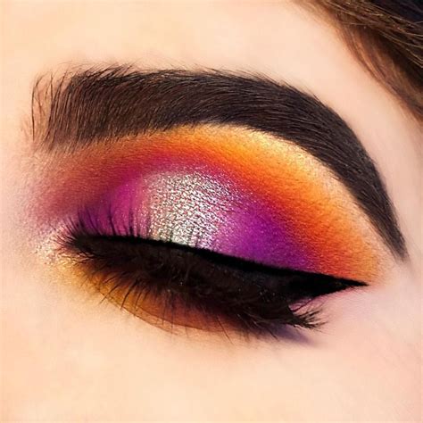 Sunset Halo Eye Yellow Orange Purple And Pink Eyeshadow Ig