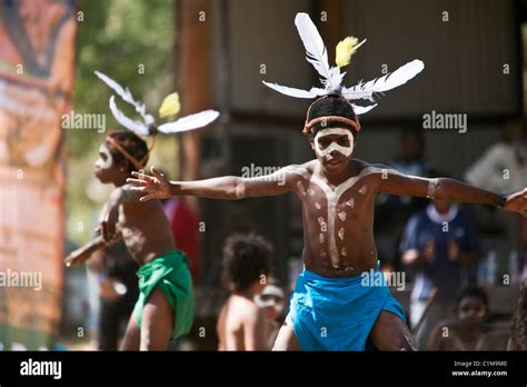 Indigenous Dance Corroboree Laura Aboriginal Dance Festival Laura Queensland Australia Stock