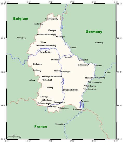 Mappa Lussemburgo X Pixel Kb Creative Commons