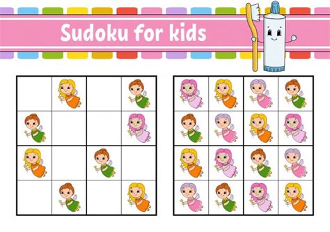 Sudoku Para Niños Vector Premium