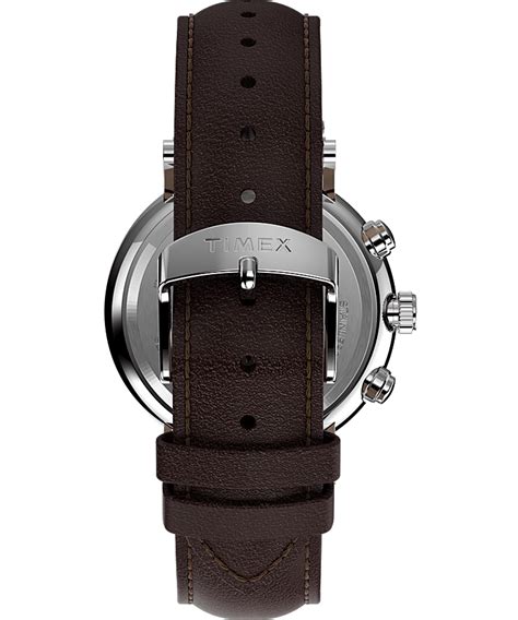 Fairfield Chronograph 41mm Leather Strap Watch Amz Timex Us