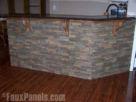 Faux Stone Wet Bar Designs - Transitional - Home Bar - New York - by