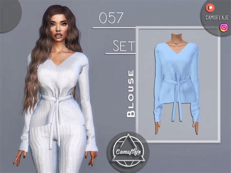 Set 057 Blouse By Camuflaje At Tsr Sims 4 Updates