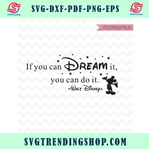 Disney Quote Svg If You Can Dream It Svg Disney Quote Svg Ang Png