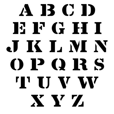 Alphabet Letters To Print Letter Stencils Printables Lettering Alphabet