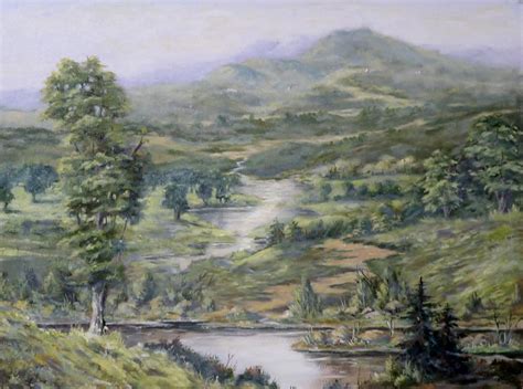 A Hilly Landscape Painting By Thomas Kearon Fine Art America