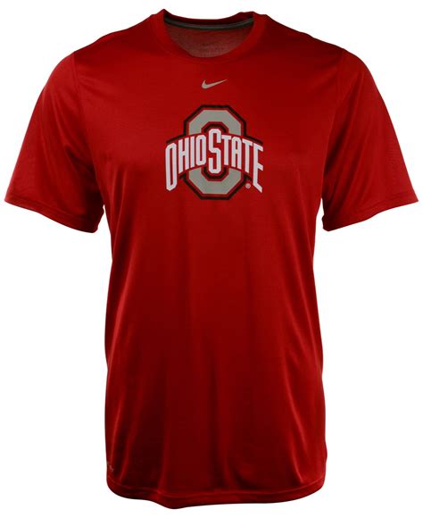 Nike Mens Short Sleeve Ohio State Buckeyes Legend T Shirt In Red For