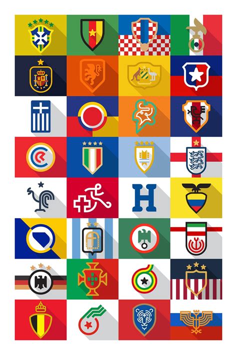 World Cup 32 Team Minimalist Logos Soccer Logo Logo Soccer Football