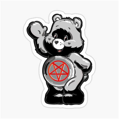 I Dont Care Bear Sticker By Bellesutcliffe Redbubble