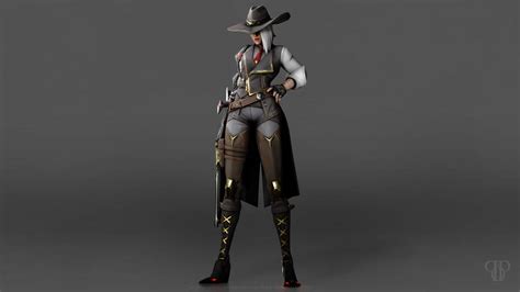 Ashe Overwatch Render Test By Popa 3d Animations On Deviantart