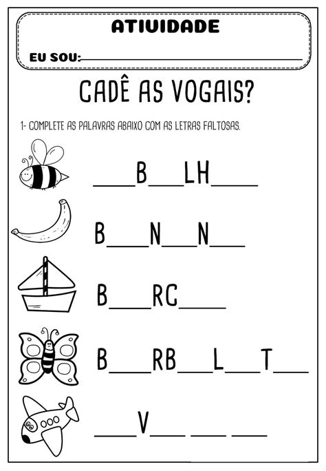 Atividades Para Educa O Infantil Vogais Desenhos Imprimir