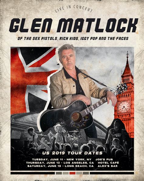 Glen Matlock Sex Pistols Iggy Pop And The Faces Announces Rare Us