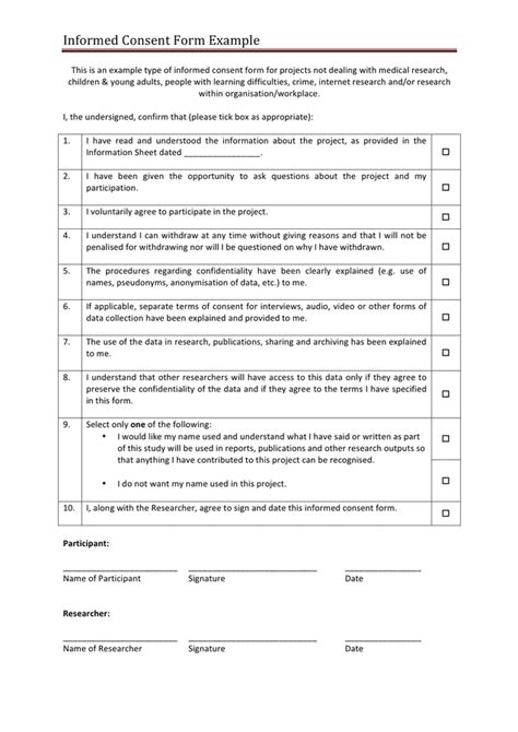 informed consent form example in word and pdf formats