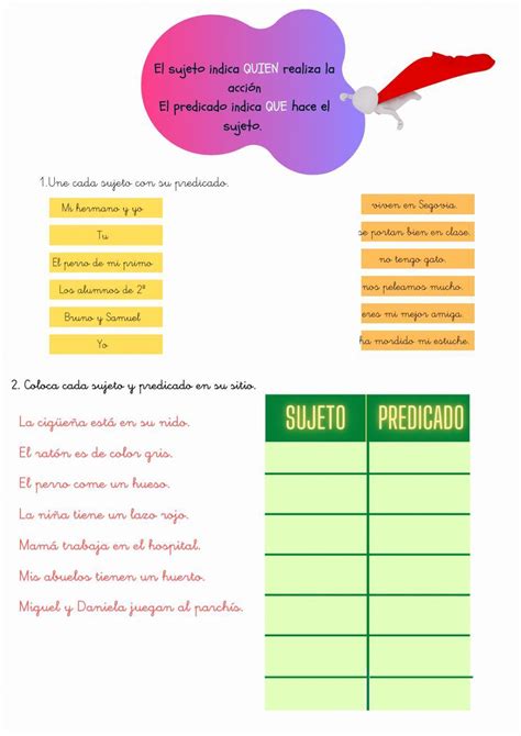 Sujeto Y Predicado Interactive Exercise For 2º De Primaria Live