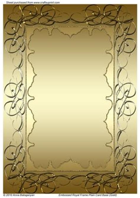 Uslegalforms.com has been visited by 100k+ users in the past month Embossed Royal Frame Plain Card Base (gold) - CUP88321_96 | Craftsuprint