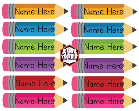 School Name Cards For Students Free Printable Artofit