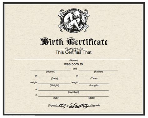 Certificate creator certificate maker certificate templates. Fake Birth Certificate Template | playbestonlinegames