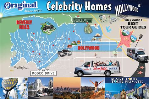 Hollywood Hills Celebrity Homes Map