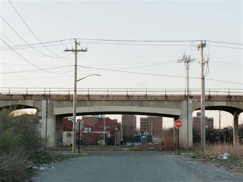 elevated subway tracks in the rockaways queens new york city editorial stock image image of