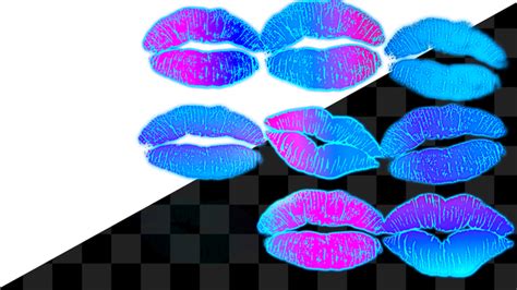 Lips Kiss Neon Motion Graphics Videohive