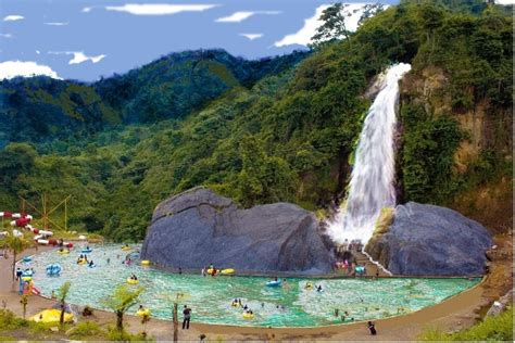 Tempat wisata di bogor yang sumber air panas dari perbukitan kapur di desa ciseeng, parung, dilengkapi area bermain, panggung hiburan, dan area outbound. Buletin Wisata: Air Terjun Bidadari - Sentul, Bogor