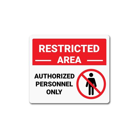 Restricted Area Authorized Personnel Only Sign Vector Art At