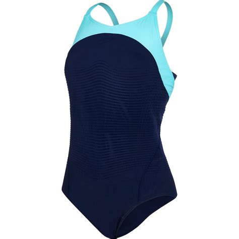 Speedo Fit Power Form X Back Swimsuit Navyspearmint