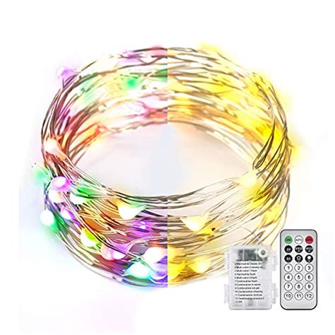 Ariceleo 1 Pack Warm White And Multi Color Battery Operated String Lights