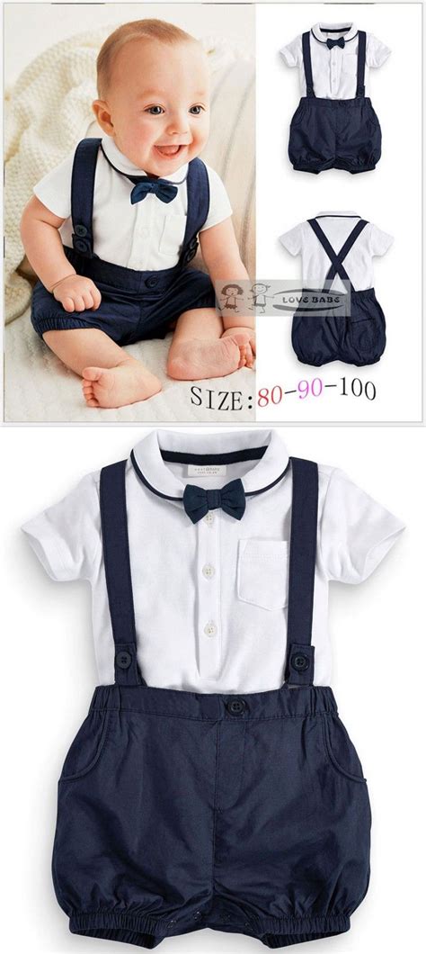 Summer Baby Clothing Cotton 2pcs Suit Short Infant Boy Gentleman