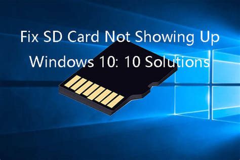 Fix Sd Card Not Showing Up In Windows 10 With 10 Solutions