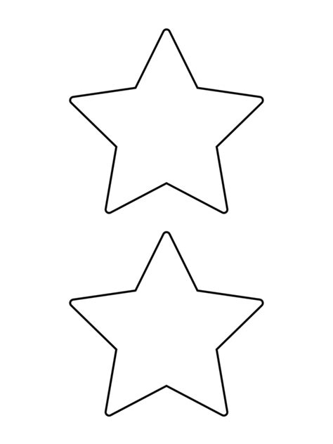 Printable Double Corner Star Outline · Inkpx