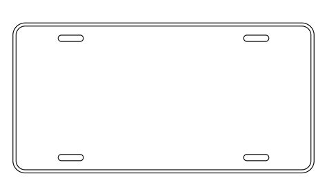 Blank License Plate Template Clipart Image Site Title