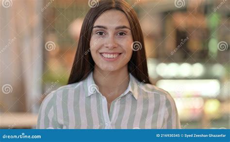 Smiling Young Latin Woman Looking At Camera Stock Image Image Of