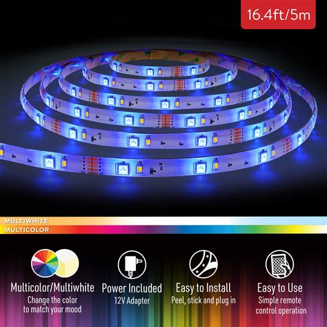 Buy Xtreme Lit 164ft Rgbw Color Changing Indoor Led Light Strip 12v