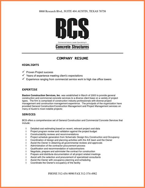 An effective cover letter will enhance letterhead application and increase your chances of landing an interview. 9+ construction company resume template | Company Letterhead