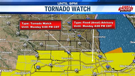 Tornado Watch Issued For Parts Of Northern Illinois Until 9pm