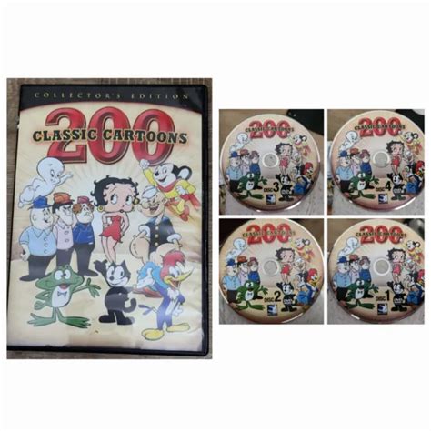 200 Classic Cartoon Collection Collector Edition 4 Disc 600 Picclick