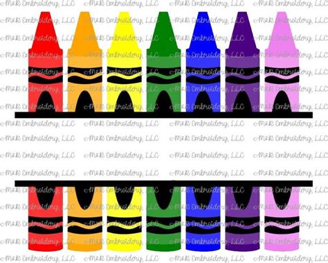 Download FREE DOWNLOAD - Colored Crayon Monogram Template - PNG File | Crayon monogram, Monogram template ...