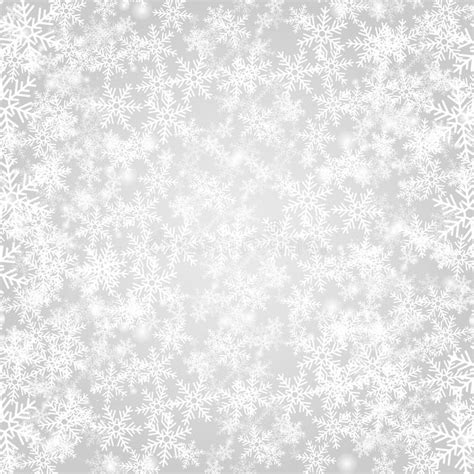 Abstract Grey Christmas Background With White Snowflakes Stock Vector