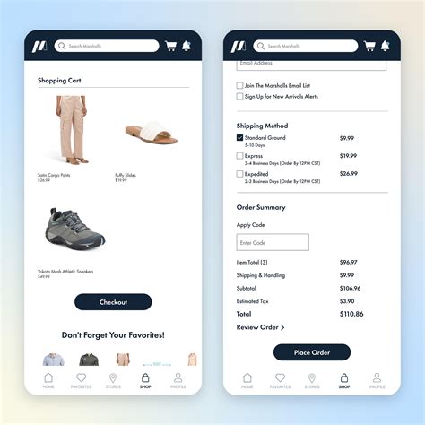 Marshalls Rebrand: Redesigned their application : r/UI_Design