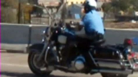 cop caught texting while driving motorcycle fox news video