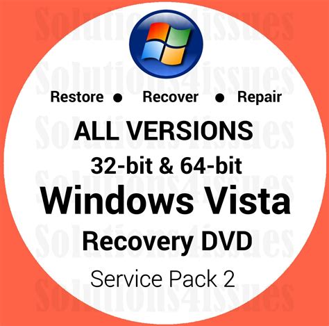 Windows Vista Home Premium 64 Bit Recovery Reinstall Boot Restore Dvd