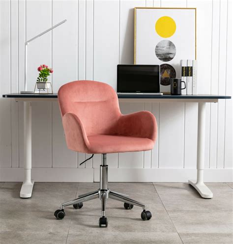 Ergonomic Office Velvet Chair With Wheels Home Office Executive Desk