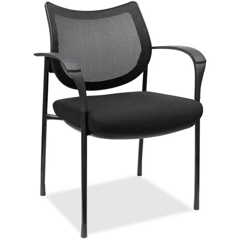 Lorell Mesh Back Lightweight Guest Reception Waiting Room Chair With