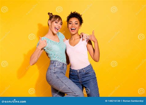 Close Up Photo Funky Beautiful she Her Lady Hug Embrace Cuddle Hold