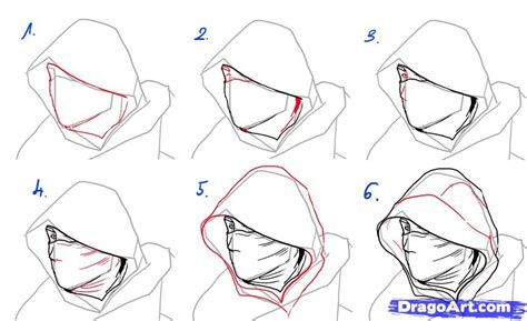 How To Draw An Assassin Male Wearing A Hood Clothing Reference
