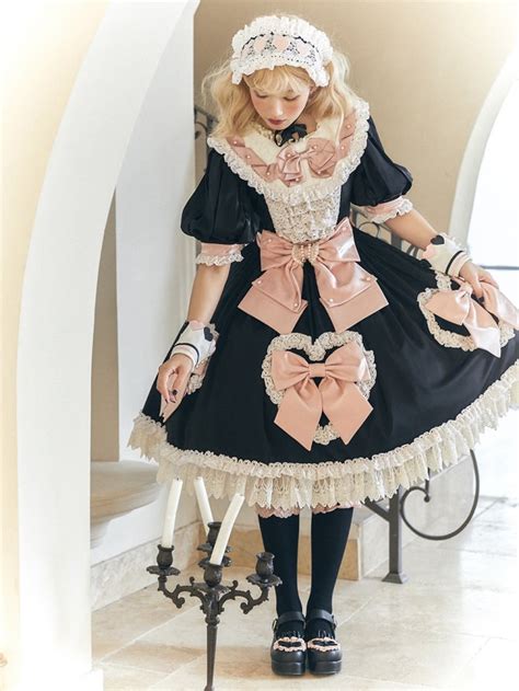 Retro Sweetheart Round Neckline Detachable Long Sleeves Lolita Dress Op