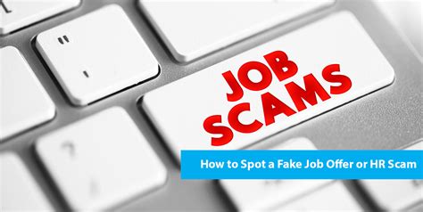 How To Spot A Fake Job Offer Or Hr Scam